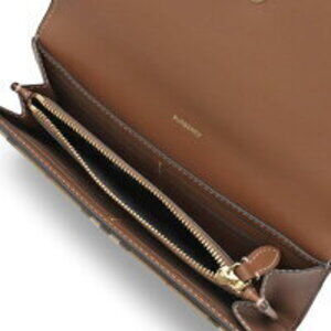 Burberry Wallet Halton Brown Continental Bifold Beige Check Tan